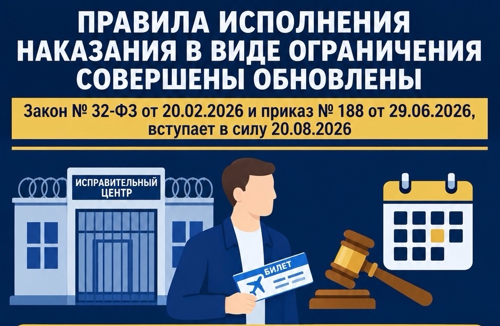 Уточнен порядок отбывания наказания в виде ограничения свободы