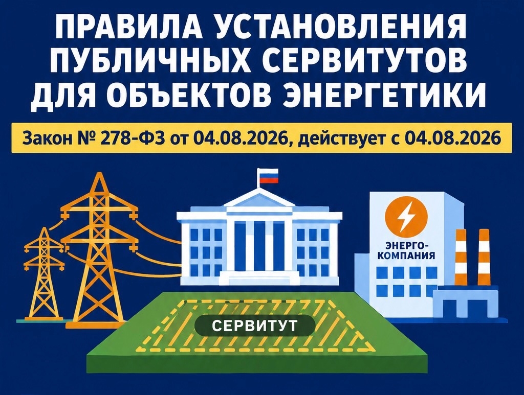 Определены условия установления публичного сервитута в целях строительства, реконструкции, эксплуатации, капитального ремонта линейных объектов, необходимых для производства электрической энергии (мощности)