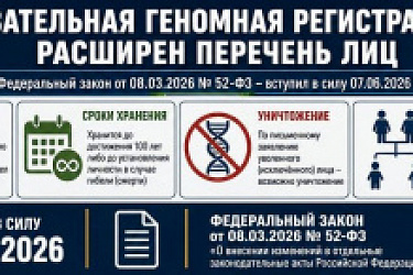 Расширился перечень лиц, которые подлежат обязательной государственной геномной регистрации