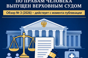 Верховным Судом представлен обзор практики межгосударственных органов по защите прав и основных свобод человека № 3 (2026)