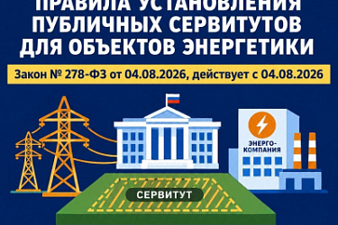 Определены условия установления публичного сервитута в целях строительства, реконструкции, эксплуатации, капитального ремонта линейных объектов, необходимых для производства электрической энергии (мощности)